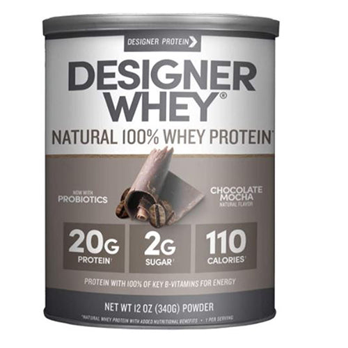 Designer Whey Protein Powder Chocolate Mocha 12 Oz