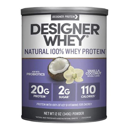 Designer Whey Protein Powder Vanilla Coconut 12 Oz