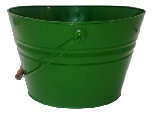 Enameled Galvanized Steel Fun Pail-Bucket-Planter, Saige