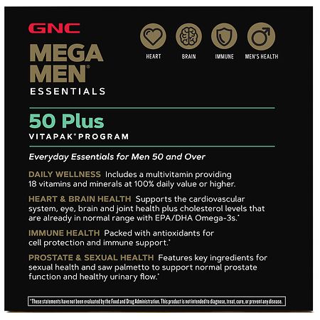 GNC Men's 50-Plus Essentials VitaPak - 30.0 ea