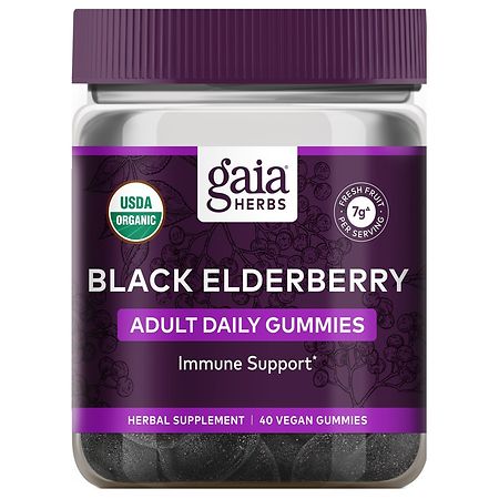 Gaia Herbs Black Elderberry Adult Daily Gummies - 40.0 ea