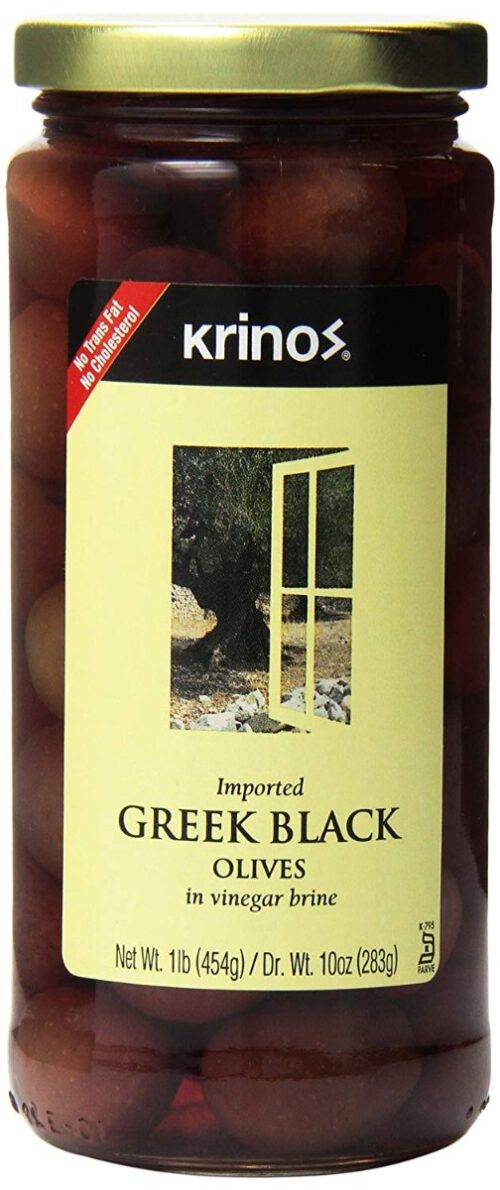 KHLV00617025 16 oz Greek Black Olives