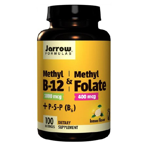 Methyl B12 & Methyl Folate Lemon 100 Lozenges by Jarrow Formulas