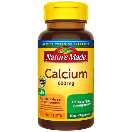 Nature Made Calcium 600 Mg With Vitamin D3 Tablets - 60.0 ea