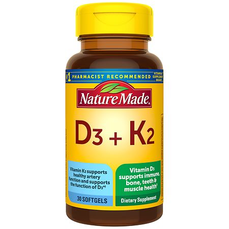 Nature Made Vitamin D3 + K2 Softgels - 30.0 ea