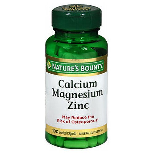 Natures Bounty Calcium Magnesium Zinc Caplets 24 X 100 Caplets by Natures Bounty