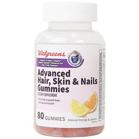 Walgreens Advanced Hair, Skin & Nails Gummies - 80.0 ea
