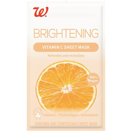 Walgreens Brightening Sheet Mask, Vitamin C - 1.0 ea