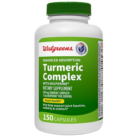 Walgreens Enhanced Absorption Turmeric Complex with BioPerine Capsules - 150.0 ea