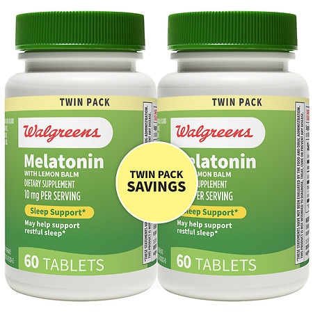 Walgreens Melatonin with Lemon Balm 10 mg - 60.0 ea x 2 pack