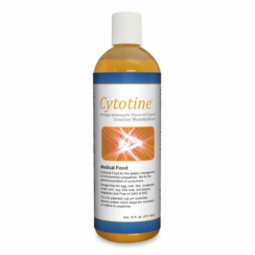 CreatineMonohydrate Oral Supplement Cytotine Orange Flavor 1.5 Gram Bottle Ready to Use 60 Caps by Solace Nutrition