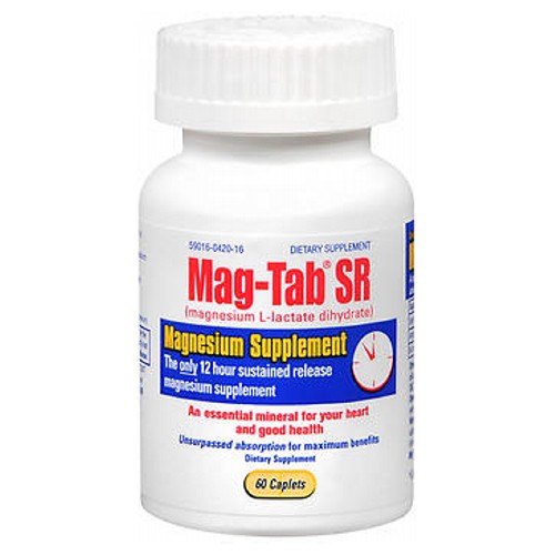 MagTab Mag Tab Sr Magnesium Supplement 60 caplets by MagTab