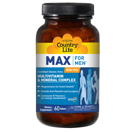 Max For Men Maxi-Sorb Rapid Release The Maximized Masculine Formulation 60 Tabs by Country Life