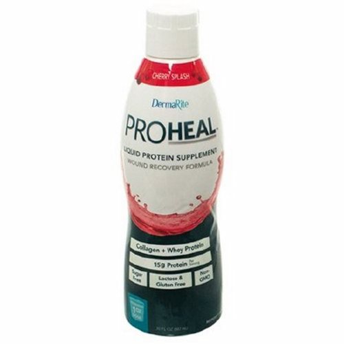 Oral Protein Supplement / Tube Feeding Formula ProHeal Cherry Splash Flavor 1 oz. Container Bottle R Case of 96 by DermaRite