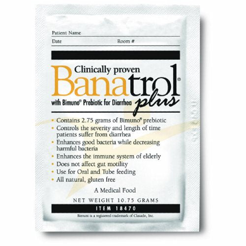 Oral Supplement Banatrol Plus Banana Flavor 5 Gram Container Individual Packet Powder Case of 75 by Medtrition