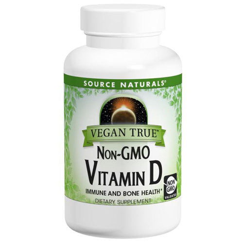 Vegan True NonGMO Vitamin D 60 Tabs by Source Naturals