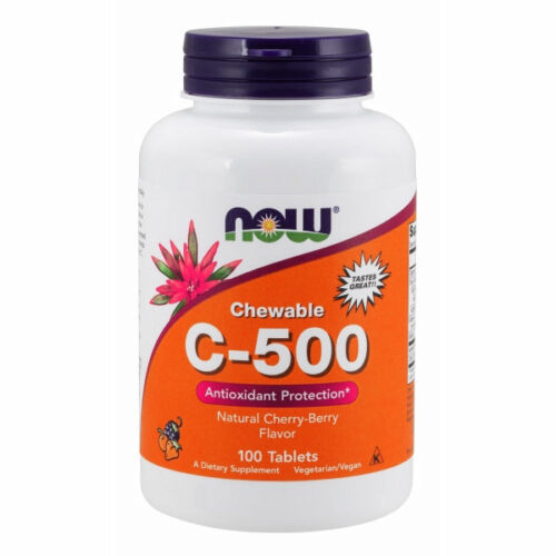 Vitamin C500 Cherry Chewable 100 Tabs by Now Foods