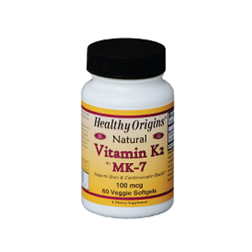Vitamin K2 As MK7 60 Veg Soft Gels by Healthy Origins