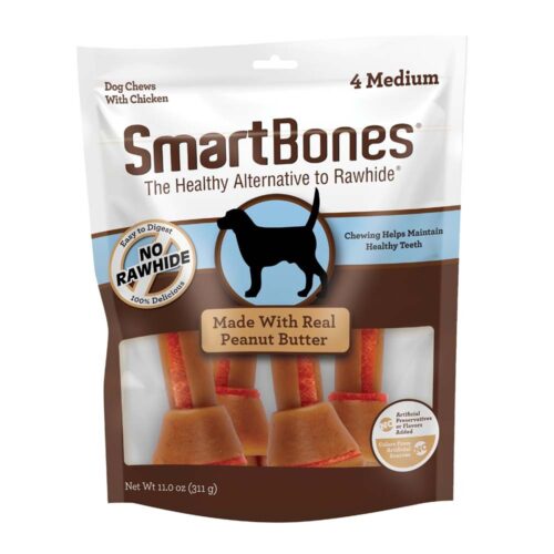 892383003170 Peanut Butter Artificial-Free Dog Treat - Medium - Pack of 4