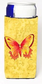 Butterfly On Yellow Michelob Ultra bottle sleeves For Slim Cans - 12 oz.