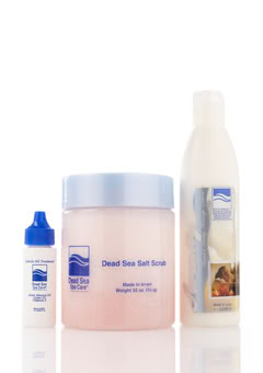 DEADSEA-75 32 oz Serenity Salt Scrub and 8 oz Serenity Hand and Body Massage Lotion- 1 oz Cuticle Oil Treatment