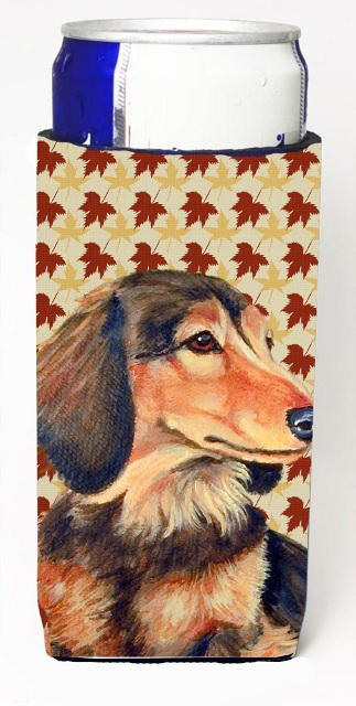 Dachshund Fall Leaves Portrait Michelob Ultra s For Slim Cans - 12 oz.