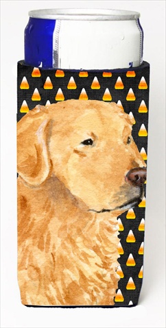 Golden Retriever Candy Corn Halloween Portrait Michelob Ultra bottle sleeves For Slim Cans - 12 Oz.