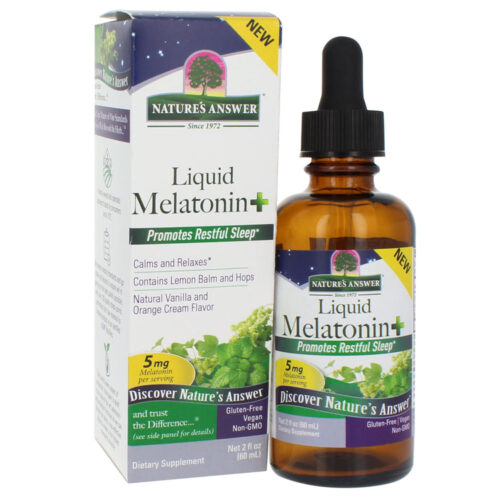 Natures Answer 237473 2 fl. oz 5 mg Liquid Melatonin Dietary Supplement