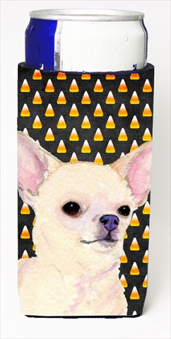 SS4265MUK Chihuahua Candy Corn Halloween Portrait Michelob Ultra bottle sleeves For Slim Cans - 12 Oz.