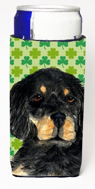 SS4446MUK Gordon Setter St. Patricks Day Shamrock Portrait Michelob Ultra bottle sleeves For Slim Cans - 12 oz.