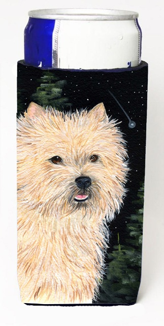 Starry Night Cairn Terrier Michelob Ultra bottle sleeves For Slim Cans - 12 oz.