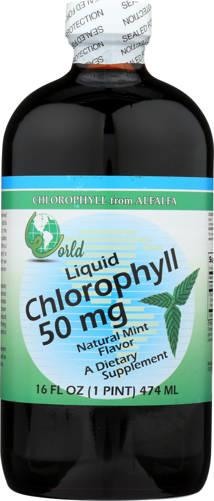 World Organic KHFM00957191 16 oz Liquid Chlorophyll Mint - 50 mg