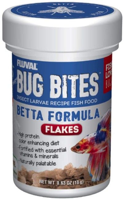 XA7366 0.63 oz Bug Bites Betta Formula Flakes Fish Food