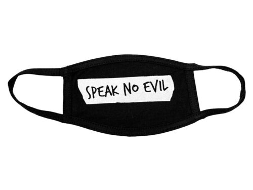 263586 Speak No Evil Face Mask, Black