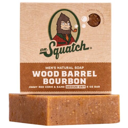6060683 5 oz Wood Barrel Bourbon Scent Soap Bar