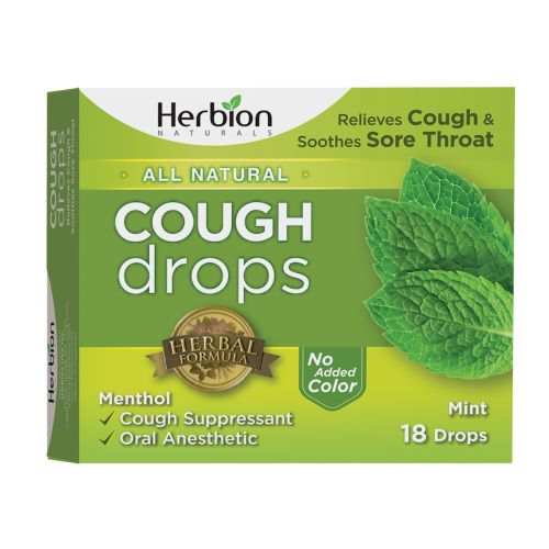 All Natural Cough Drops Mint 18 Lozenges by Herbion