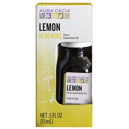 Aura Cacia Lemon Renewing Pure Essential Oil Lemon - 0.5 fl oz
