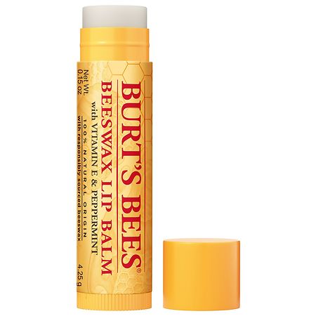 Burt's Bees 100% Natural Origin Moisturizing Lip Balm Original Beeswax with Vitamin E & Peppermint Oil - 0.15 oz