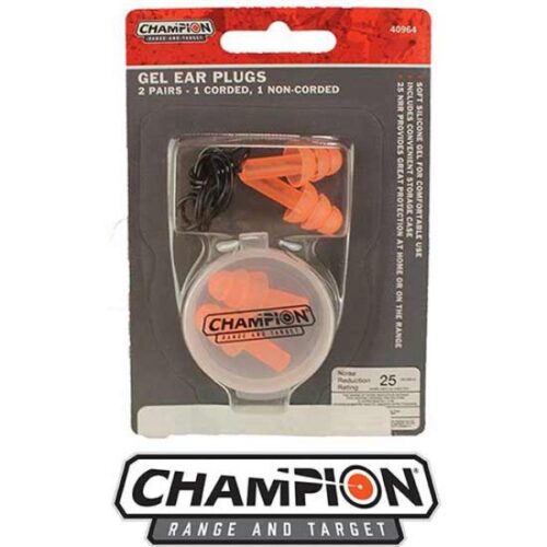 CHPN 40964 Foam Ear Plugs with Storage, Orange - Pack of 2