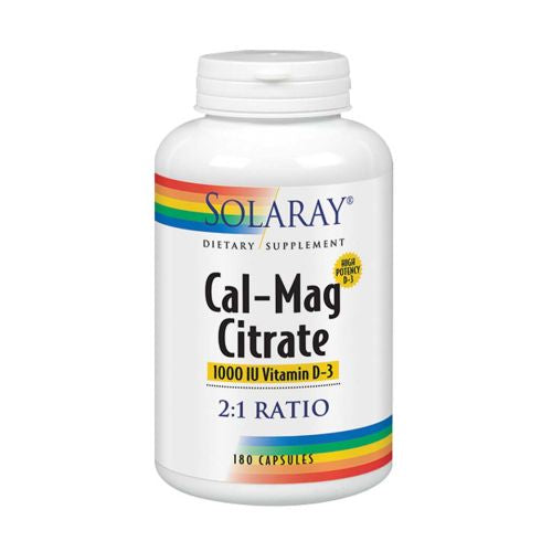 CalMag Citrate 180 Caps by Solaray