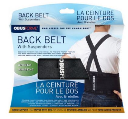 CompleteMedical BBUN1LXA Obus forme Back Belt-Unisex, Extra Large - Black