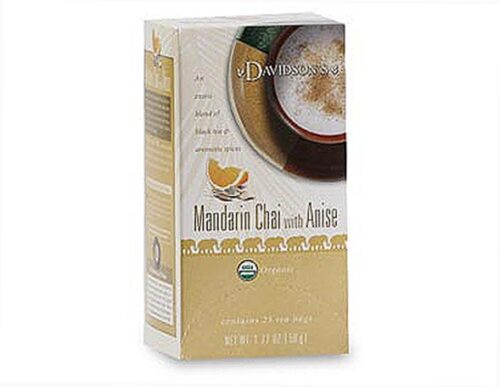 Davidson Organic Tea 2542 Mandarin Chai With Anise Tea- Box of 25 Tea Bags