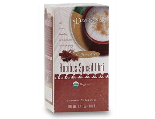 Davidson Organic Tea 2547 Rooibos Spiced Chai Tea- Box of 25 Tea Bags