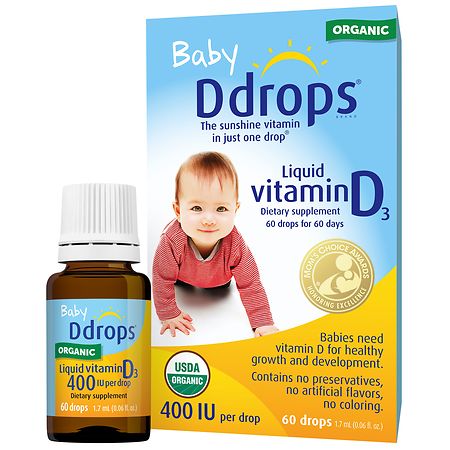 Ddrops Baby Liquid Vitamin D Drops 400 IU - 0.06 fl oz