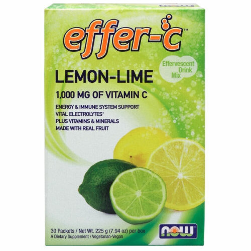 EfferC LemonLime Newly Reformulated 30 Pkt/Box by Now Foods