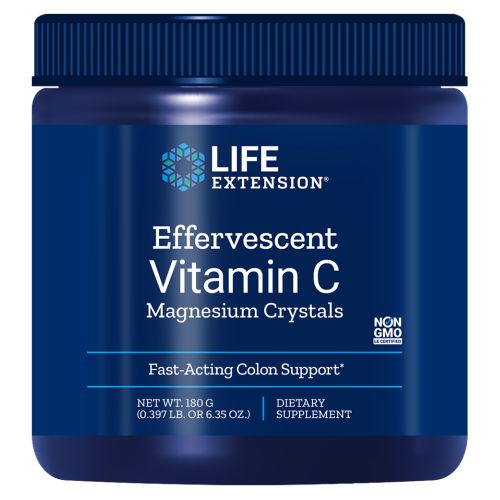 Effervescent Vitamin C Magnesium Crystals 180 Grms by Life Extension