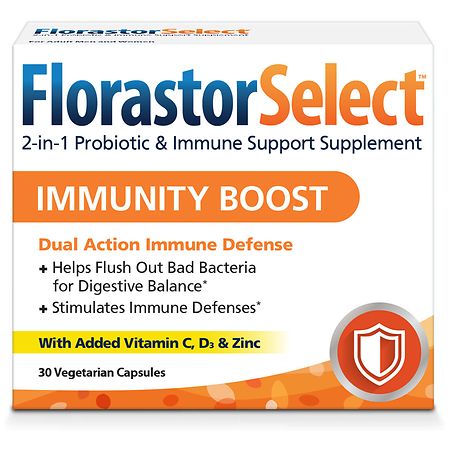 Florastor Daily Probiotic and Immune Support Supplement Capsules Unflavored - 30.0 ea