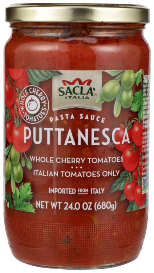 KHLV00316081 24 oz Whole Cherry & Tomatoes Puttanesca Pasta Sauce