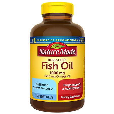 Nature Made Burp Less Fish Oil 1000 mg Softgels - 150.0 ea