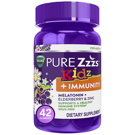 PURE Zzzs Kidz + Immunity, Kids Melatonin Sleep Aid - 42.0 ea